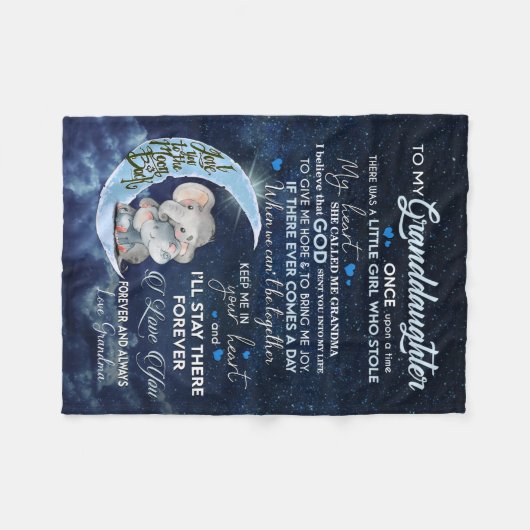 Personalisierter Brief an meine Enkelin Fleecedecke (Vorderseite (Horizontal))