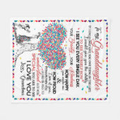 Personalisierter Brief an meine Enkelin Fleecedecke (Vorderseite (Horizontal))