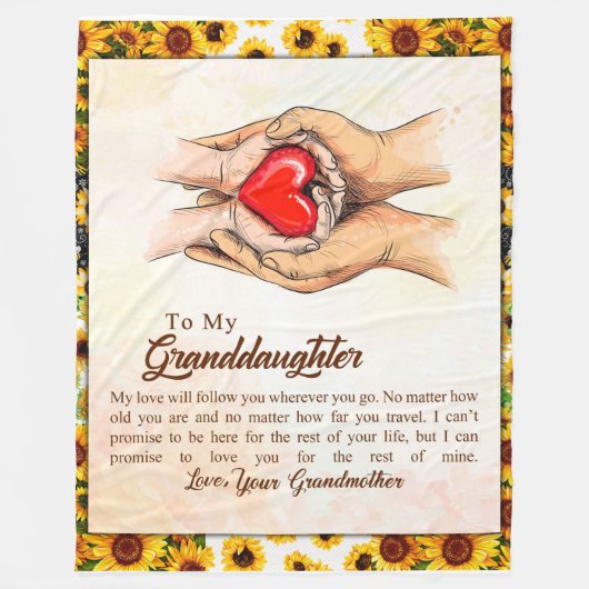 Personalisierter Brief an meine Enkelin, Fleecedecke (Vorderseite)