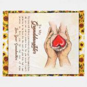 Personalisierter Brief an meine Enkelin, Fleecedecke (Vorderseite (Horizontal))