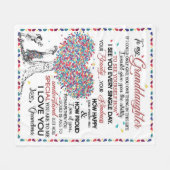 Personalisierter Brief an meine Enkelin Fleecedecke (Vorderseite (Horizontal))