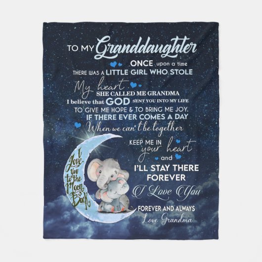 Personalisierter Brief an meine Enkelin Fleecedecke (Vorderseite)