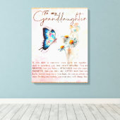 Personalisierter Brief an meine Enkelin Leinwanddruck (Insitu (Holzboden))