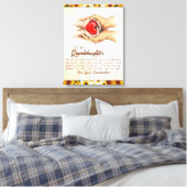 Personalisierter Brief an meine Enkelin, Leinwanddruck (Insitu (Schlafzimmer))