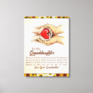 Personalisierter Brief an meine Enkelin, Leinwanddruck