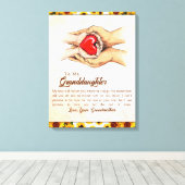 Personalisierter Brief an meine Enkelin, Leinwanddruck (Insitu (Holzboden))