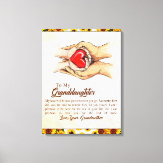 Personalisierter Brief an meine Enkelin, Leinwanddruck