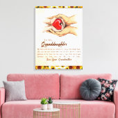 Personalisierter Brief an meine Enkelin, Leinwanddruck (Insitu (Wohnzimmer))