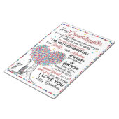 Personalisierter Brief an meine Enkelin Notizblock (angewinkelt)