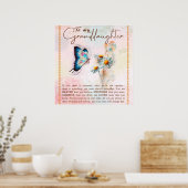 Personalisierter Brief an meine Enkelin Poster (Küche)