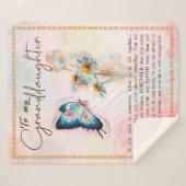 Personalisierter Brief an meine Enkelin Sherpadecke (Vorderseite (Horizontal))