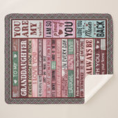 Personalisierter Brief an meine Enkelin Sherpadecke (Vorderseite (Horizontal))