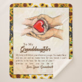 Personalisierter Brief an meine Enkelin Sherpadecke (Vorderseite)