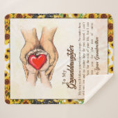 Personalisierter Brief an meine Enkelin Sherpadecke (Vorderseite (Horizontal))