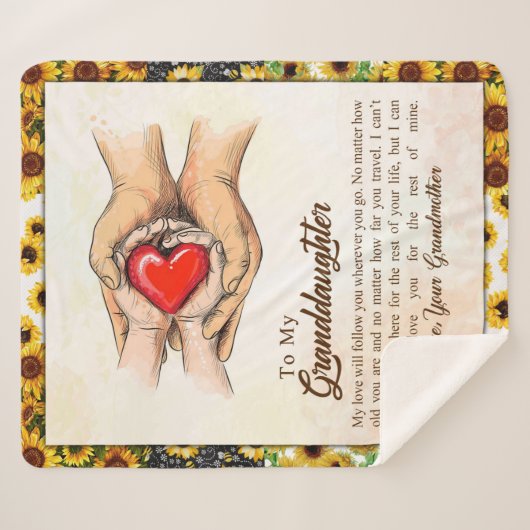 Personalisierter Brief an meine Enkelin Sherpadecke (Vorderseite (Horizontal))