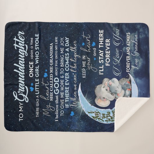 Personalisierter Brief an meine Enkelin, Sherpadecke (Vorderseite (Horizontal))