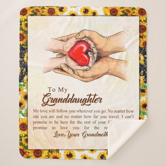 Personalisierter Brief an meine Enkelin, Sherpadecke (Vorderseite)