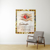 Personalisierter Brief an meine Enkelin Wandteppich (Beispiel)