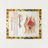 Personalisierter Brief an meine Enkelin Wandteppich (Vorderseite (Horizontal))