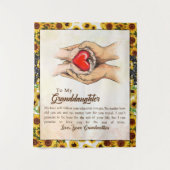 Personalisierter Brief an meine Enkelin Wandteppich (Vorderseite)