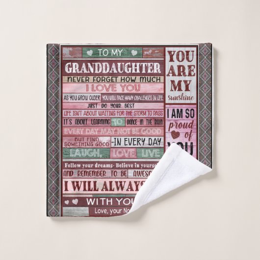 Personalisierter Brief an meine Enkelin Waschlappen (Waschlappen)