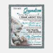 Personalisierter Brief an meine Großmutter, Liebe  Fleecedecke (Vorderseite)