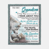 Personalisierter Brief an meine Großmutter, Liebe  Fleecedecke (Vorderseite)