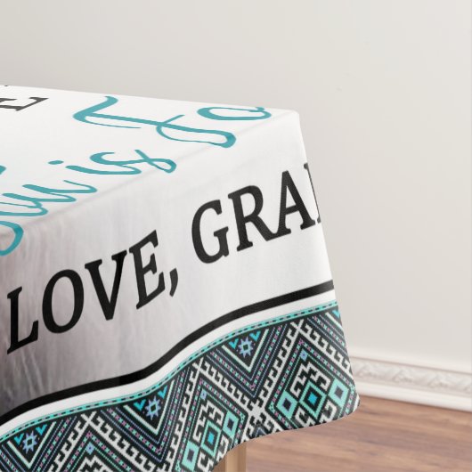 Personalisierter Brief an meine Großmutter, Liebe  Tischdecke (Beispiel)