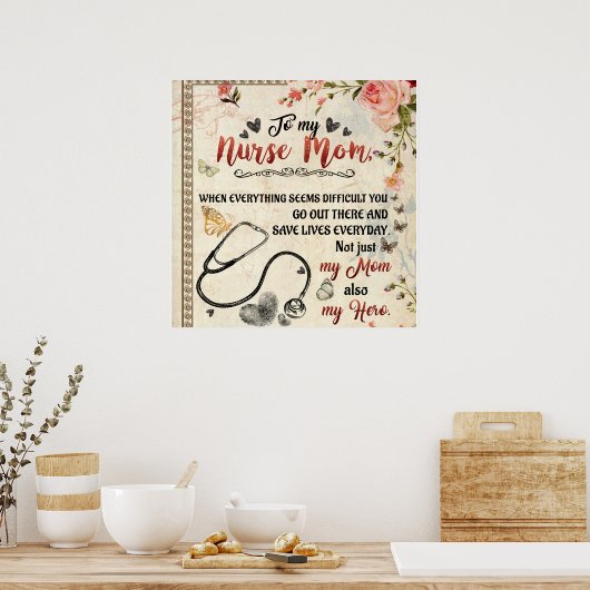 Personalisierter Brief an meine Krankenschwester-M Poster (Küche)