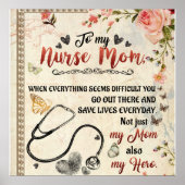 Personalisierter Brief an meine Krankenschwester-M Poster (Vorne)