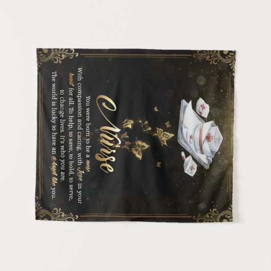 Personalisierter Brief an meine Krankenschwester Wandteppich (Vorderseite (Horizontal))