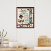 Personalisierter Brief an meine liebende Tochter Poster (Küche)