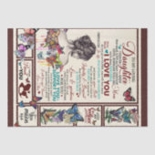 Personalisierter Brief an meine liebende Tochter Seidenpapier (Vorderseite)