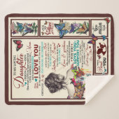 Personalisierter Brief an meine liebende Tochter Sherpadecke (Vorderseite (Horizontal))