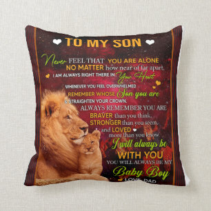 Personalisierter Brief an meine Sohn-Liebe von Vat Kissen