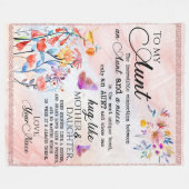 Personalisierter Brief an meine Tante Fleecedecke (Vorderseite (Horizontal))