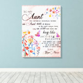 Personalisierter Brief an meine Tante Leinwanddruck (Insitu (Holzboden))