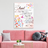 Personalisierter Brief an meine Tante Leinwanddruck (Insitu (Wohnzimmer))
