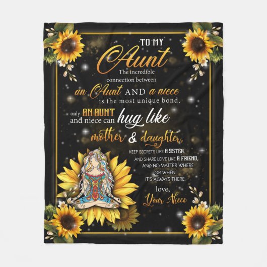 Personalisierter Brief an meine Tante-Liebe aus Gr Fleecedecke (Vorderseite)