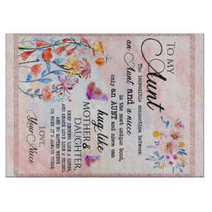 Personalisierter Brief an meine Tante Schneidebrett