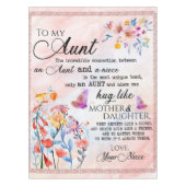 Personalisierter Brief an meine Tante Tischdecke (Vorderseite)