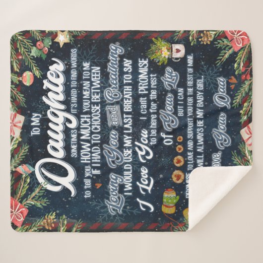 Personalisierter Brief an meine Tochter aus dem Va Sherpadecke (Vorderseite (Horizontal))