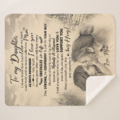 Personalisierter Brief an meine Tochter aus der Ma Sherpadecke (Vorderseite (Horizontal))