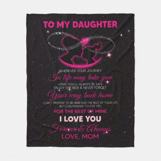 Personalisierter Brief an meine Tochter Fleecedecke (Vorderseite)