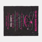 Personalisierter Brief an meine Tochter Fleecedecke (Vorderseite (Horizontal))