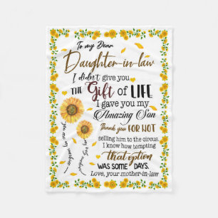 Personalisierter Brief an meine Tochter Fleecedecke