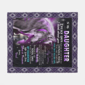 Personalisierter Brief an meine Tochter Fleecedecke (Vorderseite (Horizontal))