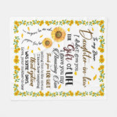 Personalisierter Brief an meine Tochter Fleecedecke (Vorderseite (Horizontal))