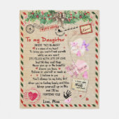 Personalisierter Brief an meine Tochter Fleecedecke (Vorderseite)