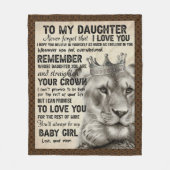 Personalisierter Brief an meine Tochter Fleecedecke (Vorderseite)